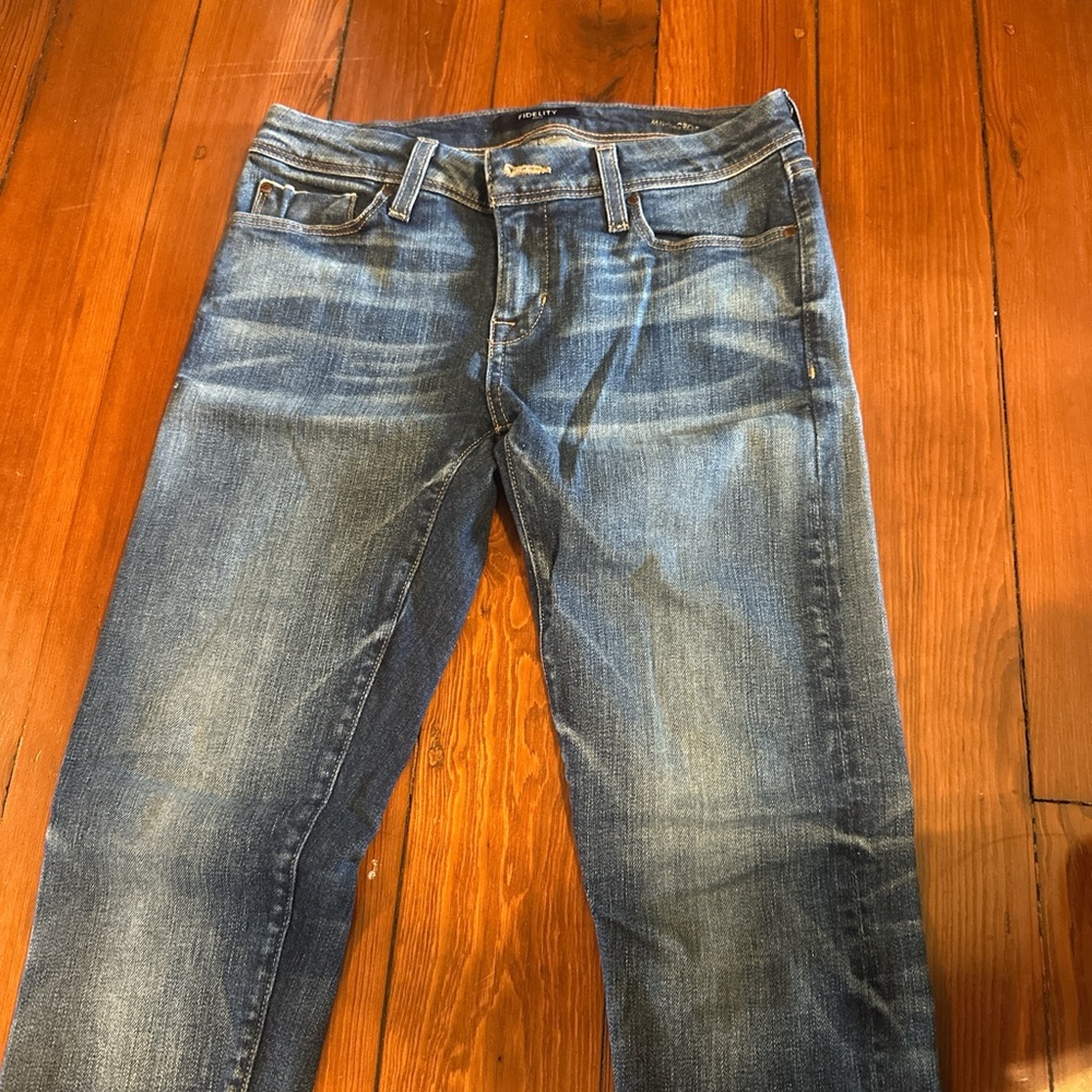 Fidelity Mid-Ankle Slim Blue Jeans